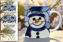 Snowman 3D Mug Wrap Winter Pattern Product Image 1