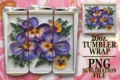 Spring 3D Flower Tumbler Wrap - 20oz Design Product Image 1