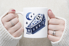 Cute blue Halloween coffin clipart t shirt designs png Product Image 3