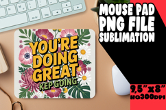 BLISSFUL desk MAT Gift Ideas, Flower Quote Product Image 1