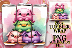 Uplifting Vibes 20oz tumbler wrap, Cute Animals Product Image 1