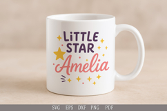 Little Star Amelia SVG - Personalized Name Design for Gifts Product Image 2