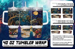 Golden Petunia Parade Tumbler Wrap: Glitter Sublimation Product Image 1