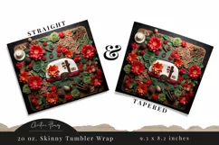 3D Western Christmas Trailer Tumbler Wrap PNG Product Image 3