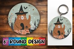 Boho Animal Round Design Halloween PNG Keychain Product Image 1