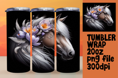 Tailored 20oz Tumbler Wraps , Horse Product Image 1