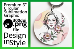 Playful Round Design for Keychains , Beauty Woman Product Image 1