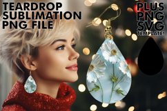 Shimmering Floral Sparkle Teardrop Earring Summer Joy Product Image 1