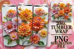 Whimsical Spring Flower Tumbler Design Product Image 1