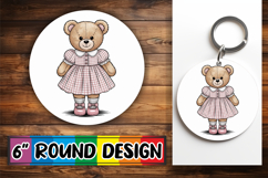 Unique Car Coaster Round Design, Teddy Bear Product Image 1