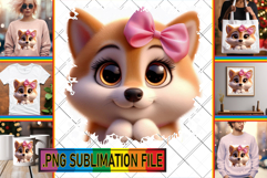 Enchanted TSHIRT Designs PNG, 3D Dog Product Image 1