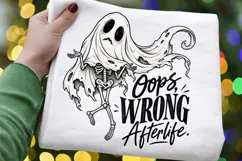 Spooky Ghost Skeleton PNG, Gothic Halloween Paranormal Product Image 2