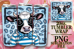 WHIMSICAL GIFT 20oz TUMBLER WRAP, Cute Cow Product Image 1