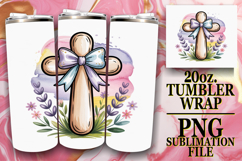 Gentle Breezes 20oz tumbler wrap, Cross and Bow Product Image 1