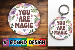 Luminous Ornaments Round Design, Flower Quote Product Image 1