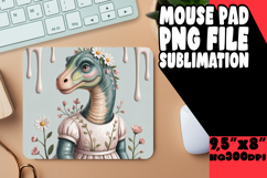 Cheerful Desk Mat Sublimation, Cute Dino Product Image 1