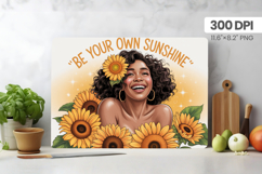 Afro Girl/Woman Melanin braided hair Cutting Board PNG Desig Product Image 1