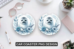Seal Car Coaster Sublimation| Animal Coaster PNG Product Image 1