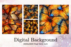 Magic Butterfly Flower Background Backdrop Wallpaper_134 Product Image 1