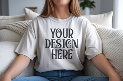 White Comfort Colors 1717 T-shirt Mockups,1717 Mockups Product Image 1
