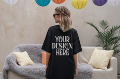 Black Gildan 18000 Sweatshirt Mockup,G18000 Crewneck Sweatsh Product Image 1