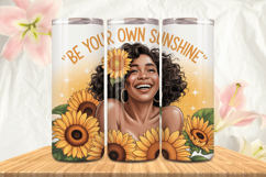 Black Girl Magic Black Woman Positive mind 20oz Tumbler wrap Product Image 1