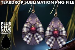 Whimsical TEARDROP Earrings Gift PNG, Christmas Bow Product Image 1