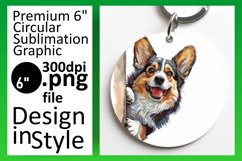Funny Dog Circle Lover&#039;s Delightful Sublimation Keychain Product Image 1