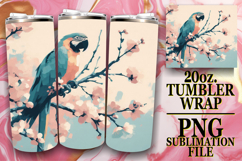 Whimsical nights 20oz tumbler wrap, Birds Product Image 1