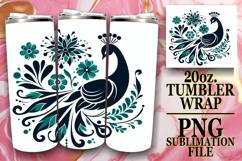 ENCHANTED MEMORIES 20oz TUMBLER WRAP, Flower Animals Product Image 1