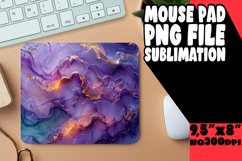 Sublimation Mouse Pad Marble Flower 3D Design Product Image 1