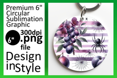 Fun Round Design Keychain Template , Halloween Product Image 1