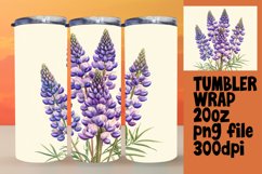 Watercolor Flower Wrap Design for 20oz Sublimation Tumblers Product Image 1