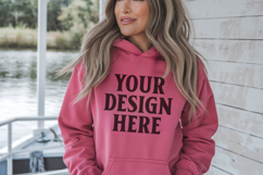 Heliconia Gildan 18500 Hoodie Sweatshirt Mockup, 185 mock-up Product Image 1