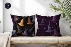 Seamless Spooky Witch Hats Pattern Magical Digital Paper Product Image 2