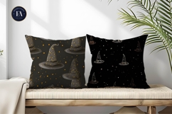 Witch Hats Seamless Pattern Spooky Magical Digital Paper Product Image 2