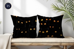 Tileable Spooky Black Cat Silhouettes Seamless Digital Paper Product Image 2