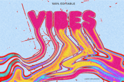 Retro Y2K Melted Groovy Text Effect Template Product Image 1