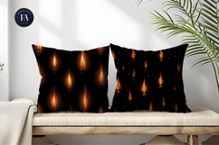 Seamless Eerie Candle Flames Spooky Glow Digital Paper Product Image 2