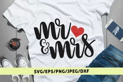Mr And Mrs - Wedding SVG EPS DXF PNG Cutting Files Product Image 1