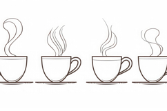Coffee Cups Background Wallpaper Product Image 1