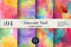 Watercolor Wash Digital Paper | Seamless Rainbow Texture Product Image 1