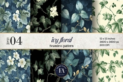 Ivy Floral Pattern | Vintage Botanical Leaf Texture Product Image 1
