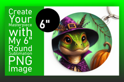 Stylish Circle PNG for Coaster Design , Halloween Dino Product Image 1