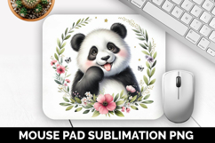 Panda, Cute Animal Mouse Pad PNG, Animal Lover Gift Product Image 1