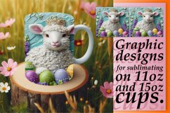 Joyful Spring Bunny Mug Sublimation 15oz Product Image 1