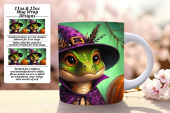 Unique 15oz Mug Wrap Png Design , Halloween Dino Product Image 1