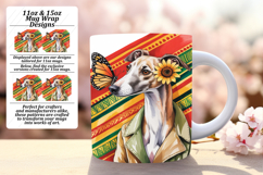Eye-Catching 15oz Mug Wrap Png , Cute Dog Product Image 1