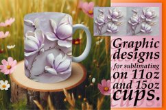 Elegant Bloom Beauty: 3D Mug Sublimation Product Image 1