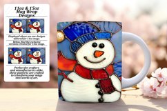 3D Stained Glass Snowman Wrap for Winter Product Image 1